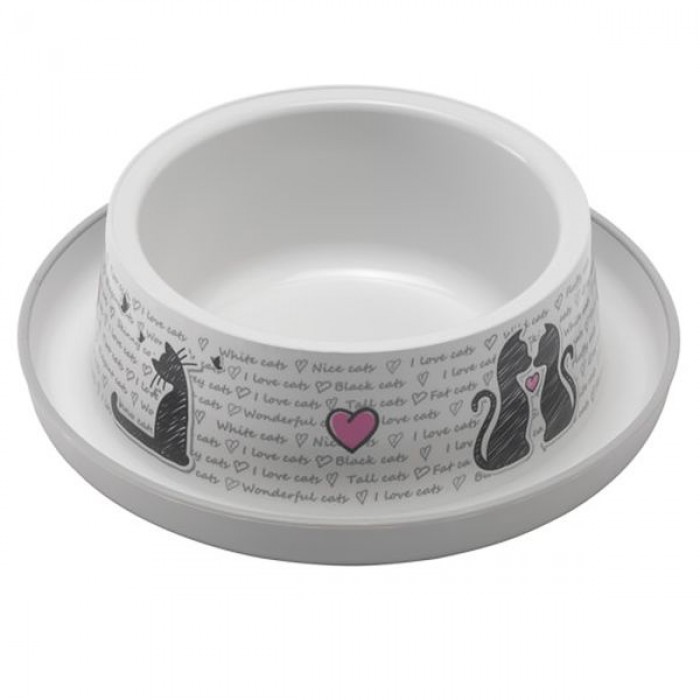 Moderna Trendy Dinner Cats in Love миска для котів (біла) 350мл.