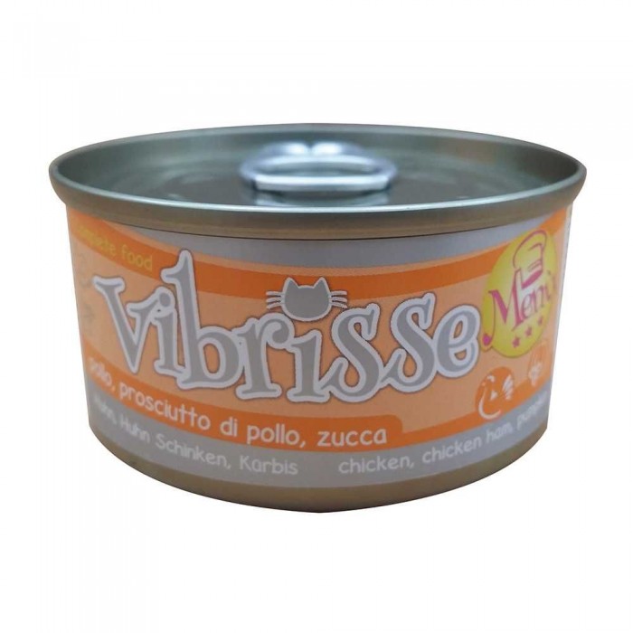 VIBRISSE MENU вологий корм з куркою та шинкою в гарбузовому соусі 70 г