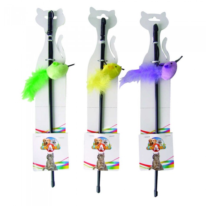 Croci іграшка Дражнилка з мишкою для котів 40 см