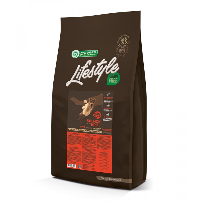 Nature's Protection Lifestyle Grain Free Salmon Adult All Breeds для собак з лососем 17 кг