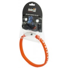 AnimAll USB LED Flashing Collar нашийник для собак з LED-підсвіткою та USB-підзарядкою (червоний) М