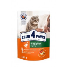 Club 4 Paws Premium вологий корм для котів з качкою в соусі 100 г