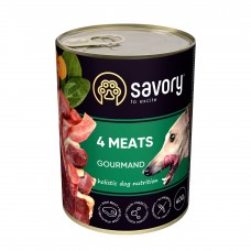 Savory Dog Gourmand 4 види м'яса 400g
