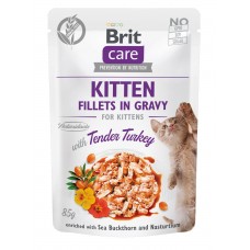 Brit Care Cat pouch філе з індичкою в соусі для кошенят 85g