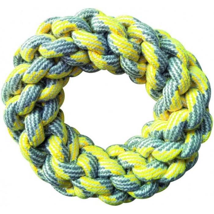 Croci Pastel іграшка для собак "Бублик плетений" (жовтий) 18 см