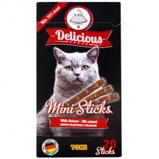 TOMI DELICIOUS MINI STICKS SALAMI ласощі для котів із салямі 40 г