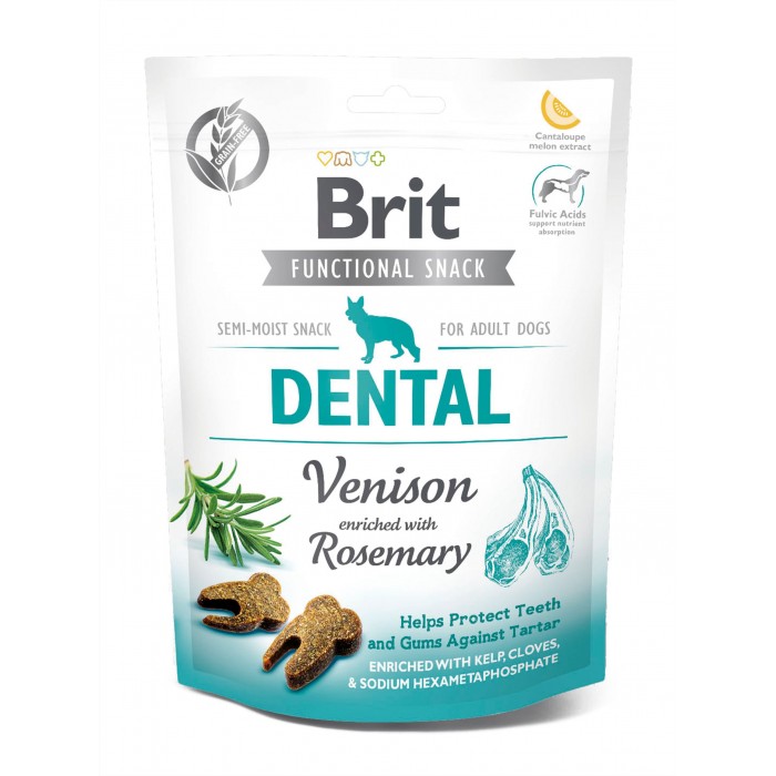 Brit Care Dog Snack Dental Ласощі з олениною та розмарином для собак, 150г