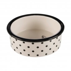 Trixie Zentangle керамічна миска для котів біла/чорна 0,3 л/12 см