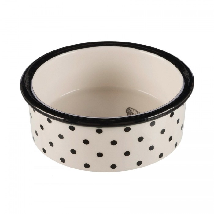Trixie Zentangle керамічна миска для котів біла/чорна 0,3 л/12 см