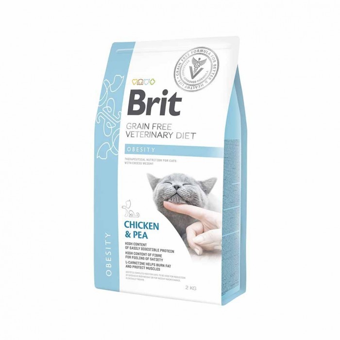 Brit GF Veterinary Diets Cat Obesity з куркою та горохом для котів 2 kg