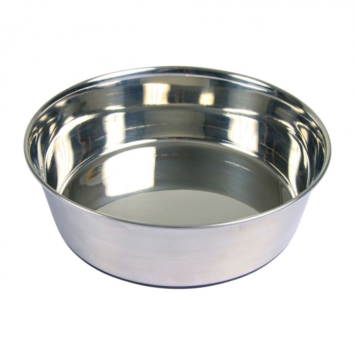 Trixie металева миска для собак на гумовій основі 2,5 л/24 см