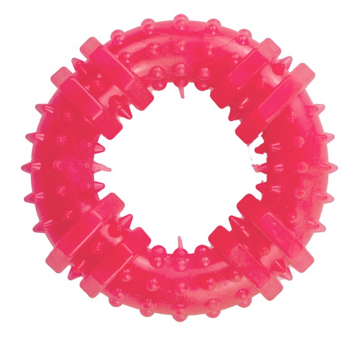 AGILITY іграшка для собак кільце з шипами (рожеве) 9 см