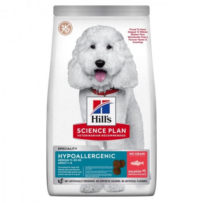 Hill's SP Canine Adult Hypoallergenic Medium сухий корм для собак середніх порід з лососем 12 кг