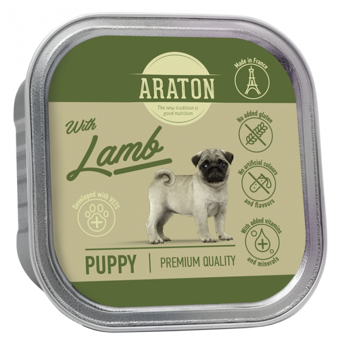 ARATON Puppy with Lamb вологий корм для цуценят з ягням 150 г