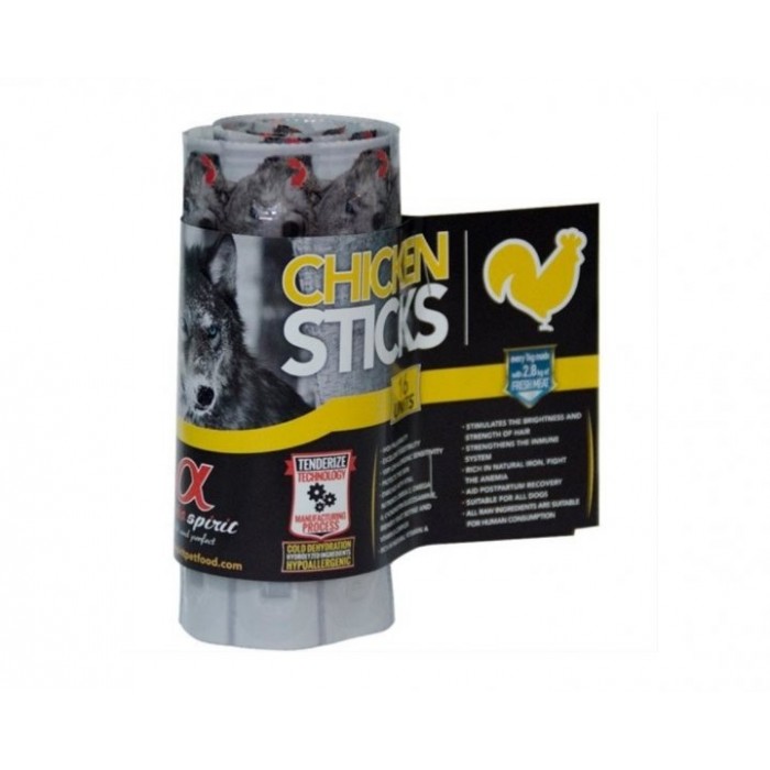 Alpha Spirit Dog Sticks Chicken напіввологі ласощі для собак з курки 16*10г (палички)