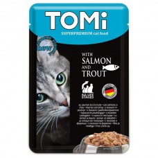 TOMI SUPERPREMIUM SALMON TROUT вологий корм для котів з лососем та фореллю в соусі 100 г