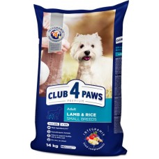 Club 4 Paws Premium Adult Small Breeds Lamb & Rice сухий корм для собак малих порід з ягням і рисом 14 кг