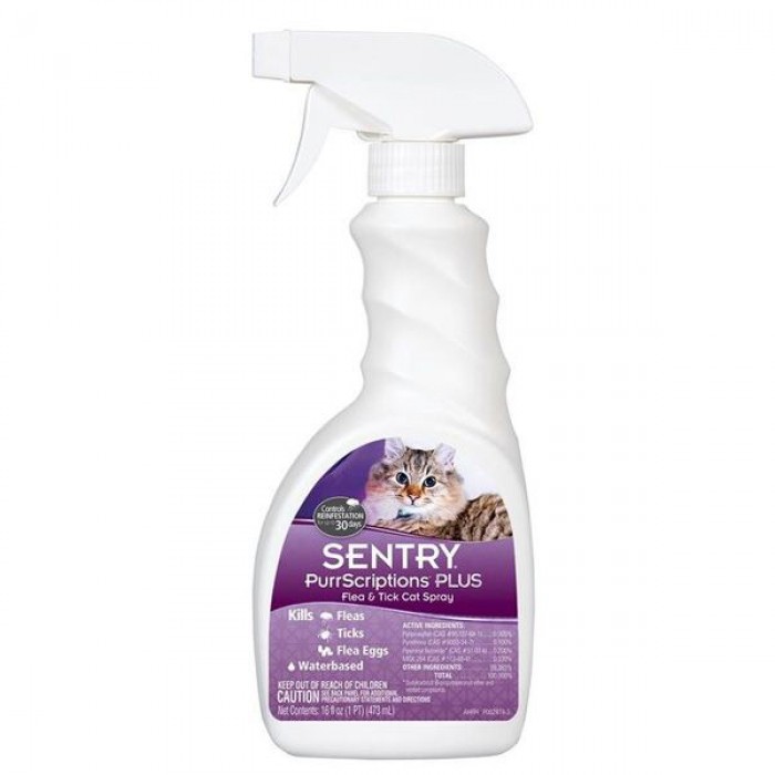 Sentry PurrScriptions Plus спрей від бліх і кліщів для котів 473 мл