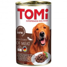 TOMI 5 KINDS OF MEAT вологий корм для собак з 5 видами м'яса в соусі  1,2 кг