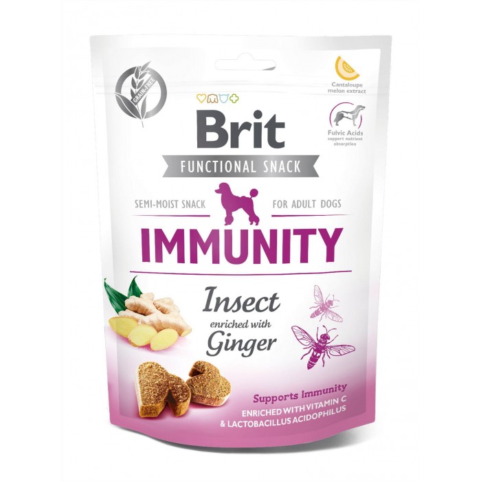 Brit Care Dog Snack Immunity Ласощі з білком комах та імбиром для собак, 150 г