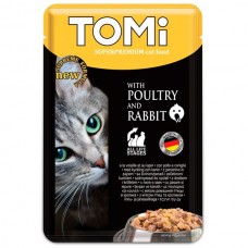 TOMI SUPERPREMIUM POULTRY RABBIT вологий корм для котів з птицею та кроликом в соусі 100 г