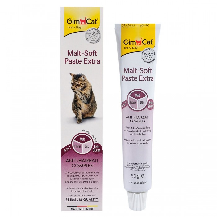 GimCat Malt-Soft Extra - паста для виведення шерсті зі шлунку котів, 50г