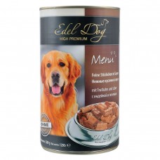 Edel Dog Шматочки з індичкою й печінкою в соусі для собак 1,2kg