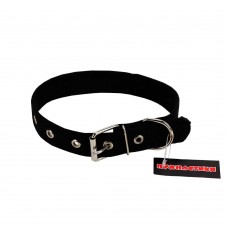 Пухнастики брезентовий нашийник для собак 25 мм, 49 см (чорний) L