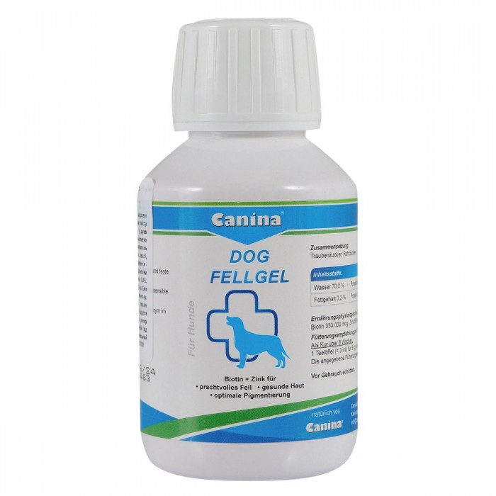 Canina Dog Fell Gel вітаміни для собак дрібних порід для шерсті і здорової шкіри 100 мл