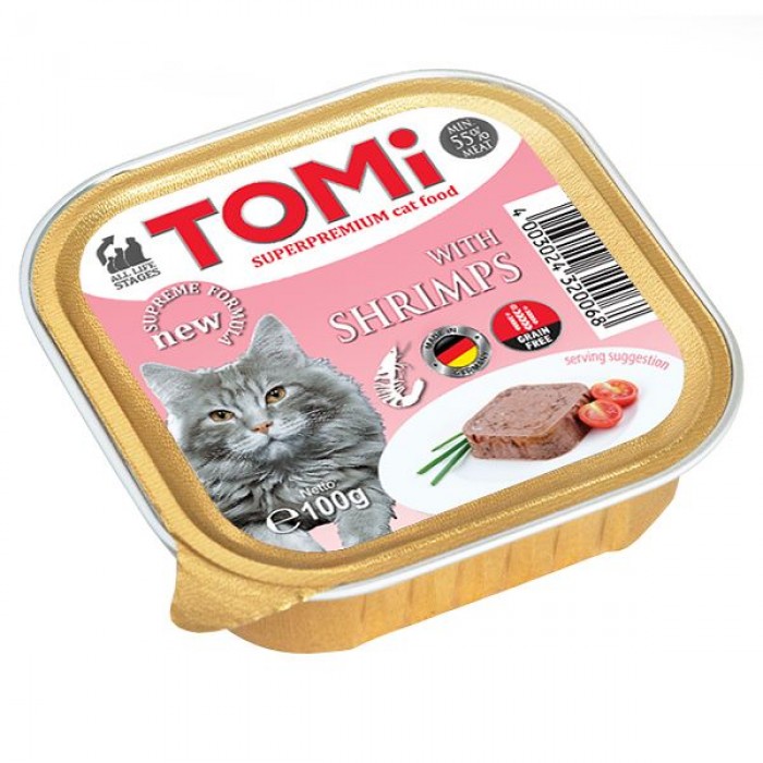 TOMI SHRIMPS паштет для котів з креветкою 100 г