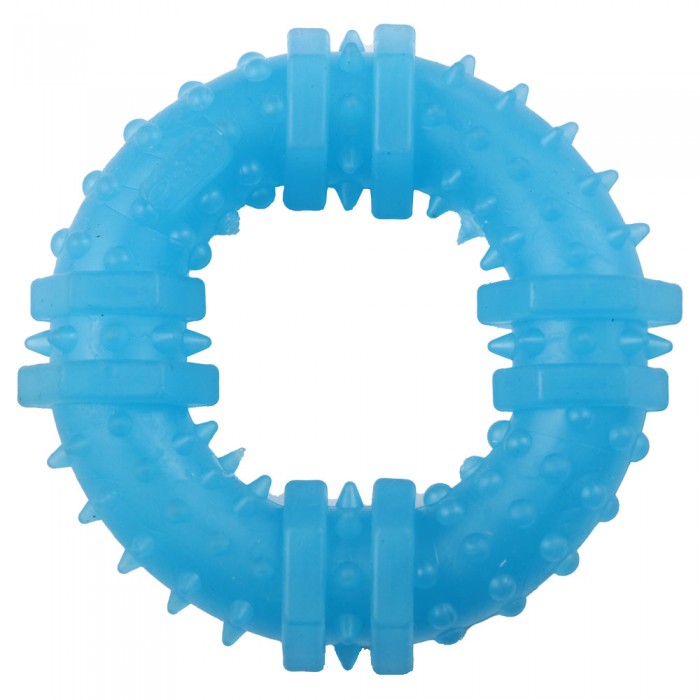 AGILITY іграшка для собак кільце з шипами (блакитне) 9 см