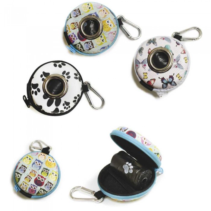 Croci кругла міні-сумка з пакетами для прибирання за собаками