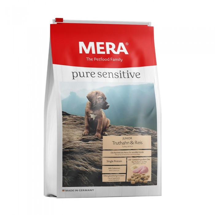 MERA Pure Sensitive Junior Turkey & Rice сухий корм для юніорів з індичкою та рисом 1 кг