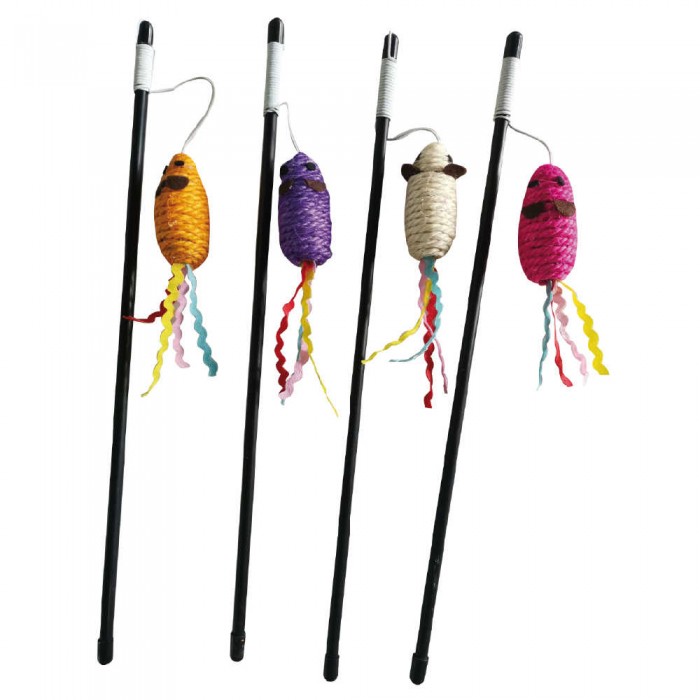 Croci іграшка Дражнилка з мишкою для котів 40 см