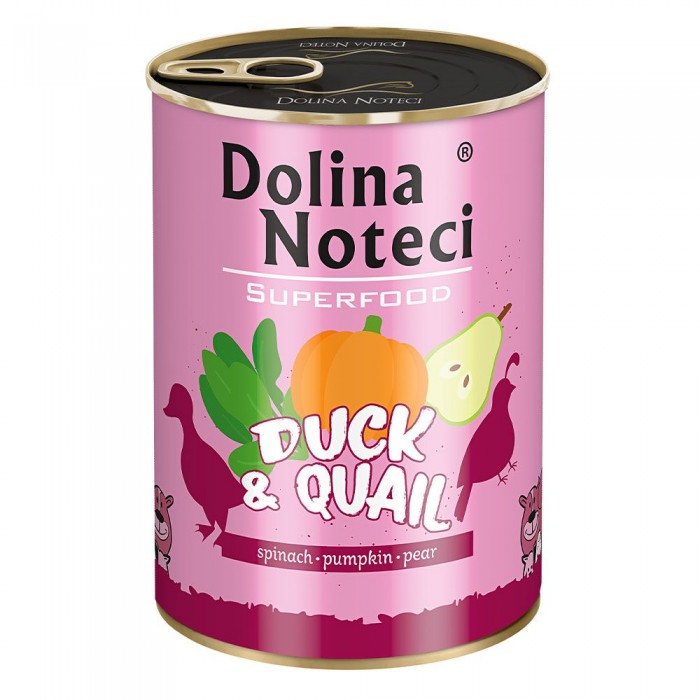Dolina Noteci Superfood вологий корм для cобак з качкою та перепілкою 400 г