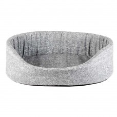 Пухнастики лежак для котів і собак малих порід (сірий) 54х40х13 см