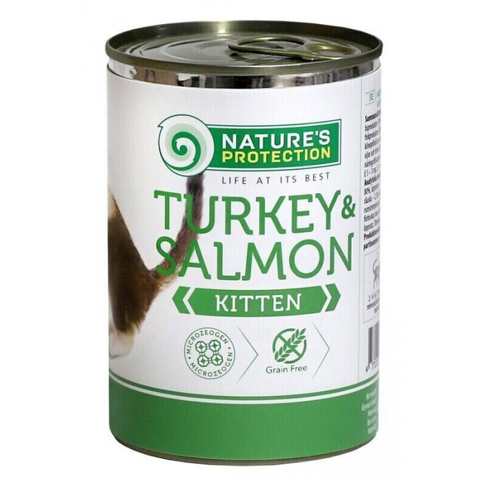 Nature's Protection Kitten Turkey & Salmon вологий корм для кошенят з індичкою та лососем 400 г*6шт.