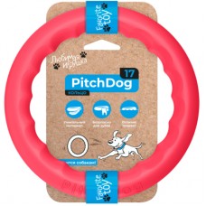 PitchDog іграшка для собак ігрове кільце (рожева) 17 см