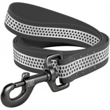 Collar WAUDOG Waterproof світловідбивний повідець для собак (сірий) L-XXL 1,22 м