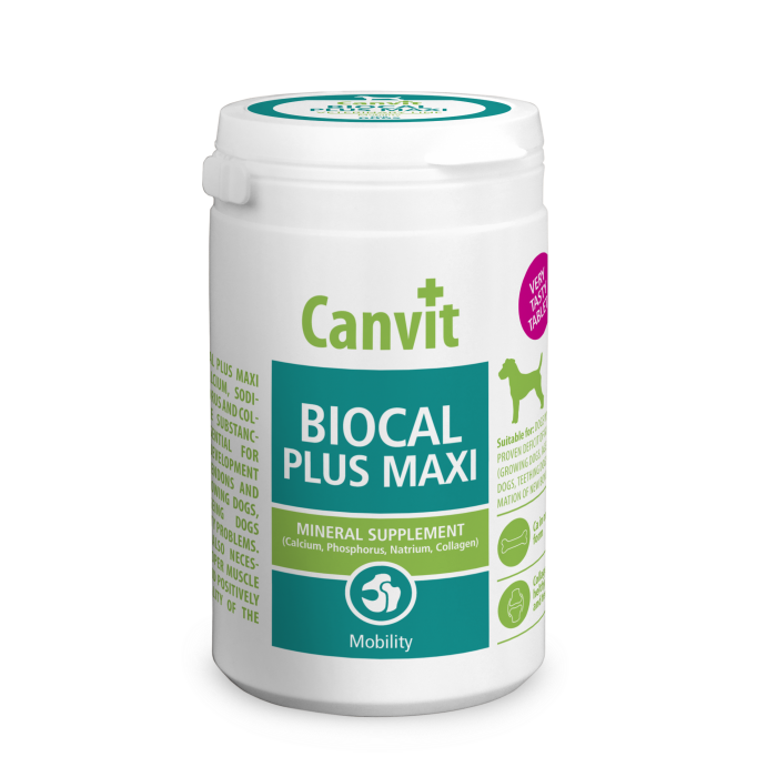 Canvit Biocal Plus Maxi харчова добавка для поліпшення рухливості собак великих порід 76 табл.