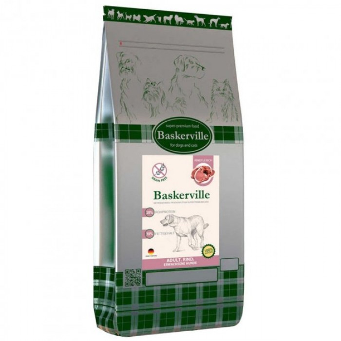 Baskerville Grain Free Dog Adult Beef сухий корм для собак всіх порід з яловичиною 7,5 кг