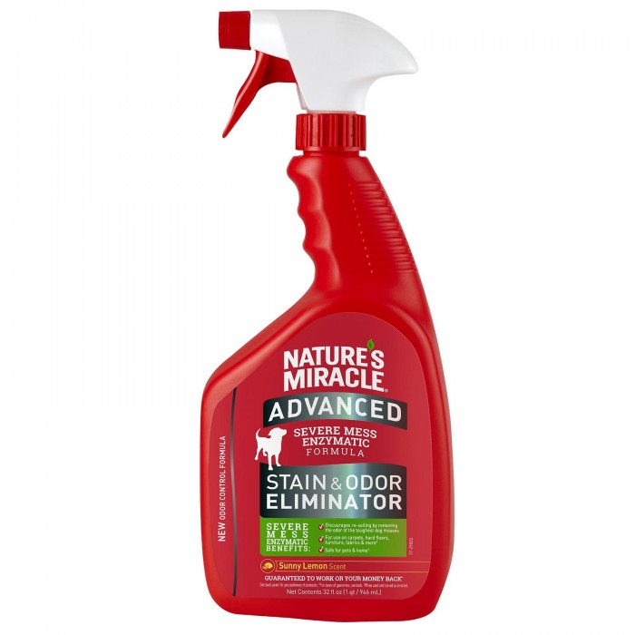 Nature's Miracle "Advanced Stain and Odor Eliminator" спрей з посиленою формулою для видалення плям та запахів від собак 946 мл