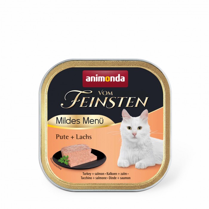 Animonda Vom Feinsten Adult Turkey + Salmon вологий корм з індичкою та лососем для котів 100 г
