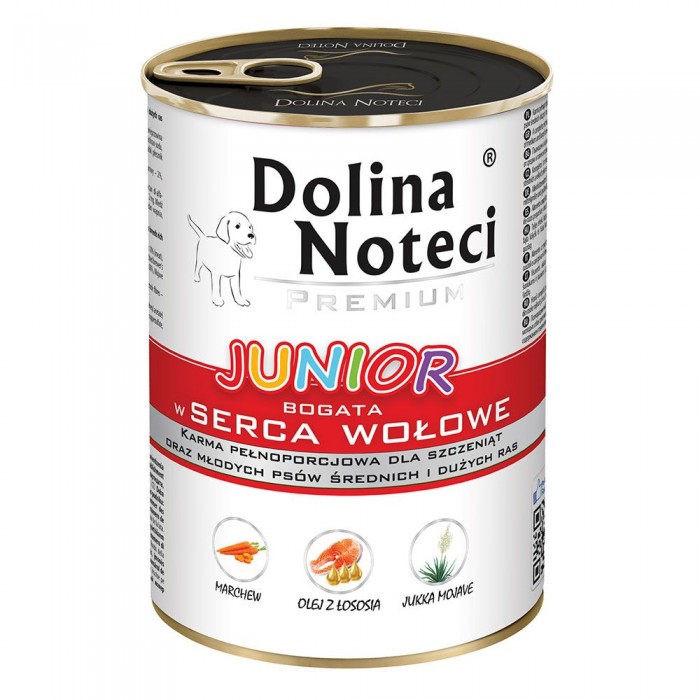 Dolina Noteci Premium вологий корм для цуценят з яловичим серцем 400 г