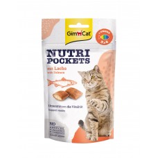 GimCat Nutri Pockets Salmon & Omega 3+6 - подушечки з лососем та жирними кислотами для котів 60г