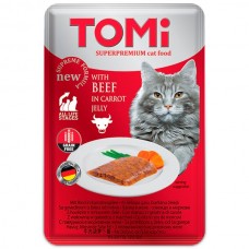 TOMI BEEF IN CARROT JELLY вологий корм для котів з яловичиною в морквяному желе 100 г