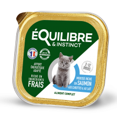 Equilibre & Instinct мус для кошенят з лососем, морквою і молоком 85г*14 шт