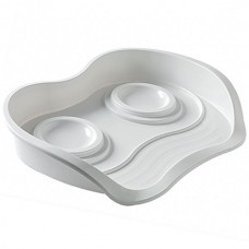 MODERNA PET MENU столик для котів і собак малих порід (білий) 56х39 см