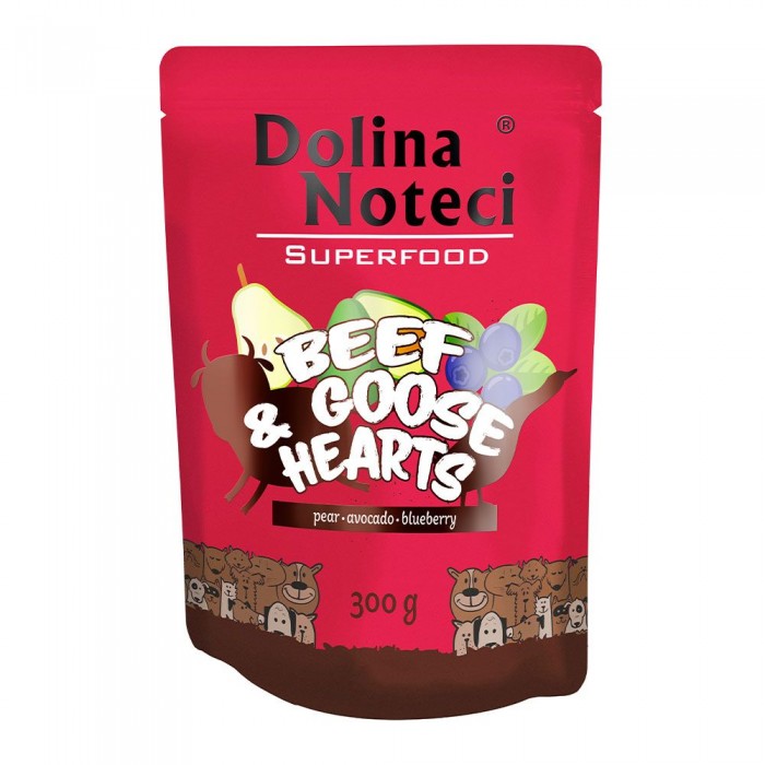 Dolina Noteci Superfood для cобак з яловичих і гусячих сердець 300 г