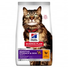 Hill's SP Adult Sensitive Stomach & Skin сухий корм для котів із чутливим травленням та шкірою з куркою 1,5 кг